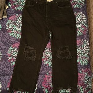 NWT We the free distressed black jeans